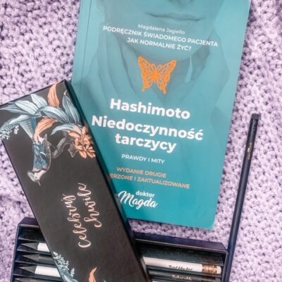 [ZESTAW]  bestsellerowa książka “Hashimoto. Niedoczynność tarczycy. Prawdy i mity.” + Zestaw 5 eleganckich ołówków